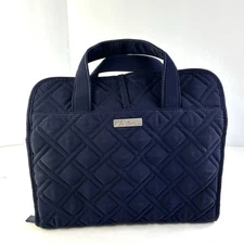 Vera Bradley Navy Blue Hanging Organizer Cosmetic Bag Foldable Travel Ready