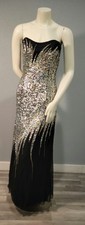 TIFFANY DESIGNS VINTAGE PROM DRESS 100 SILK WITH CORSET SIZE 10