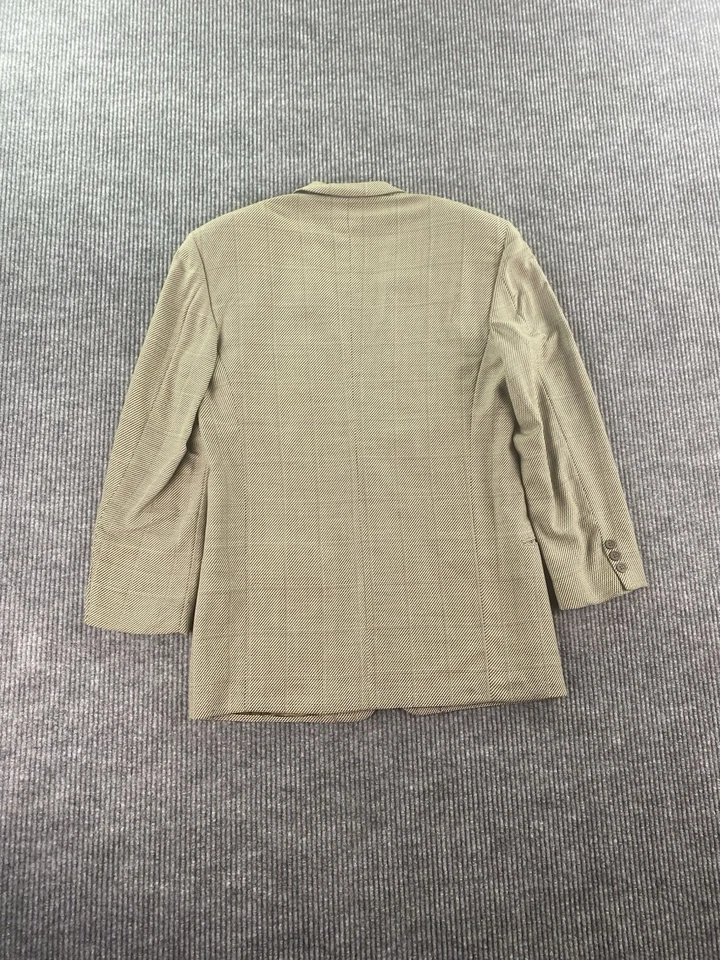 Abrigo deportivo Giorgio Armani 40 R beige lana lúpulo ventana chaqueta de lujo Italia Foto 2 de 4