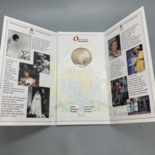 UK £5 Five Pounds 1996 Elizabeth II Queen s 70th Birthday Coin with Pamphlet