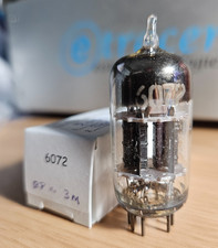 GE GL-6072 FIVE STAR BLACK PLATE NOS VINTAGE TUBE 3 MICA 6072 12AY7 eTRACER  5