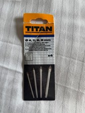 Titan 4,5,6,8mm Arrow Masonry Drill Bit Set Power Tools