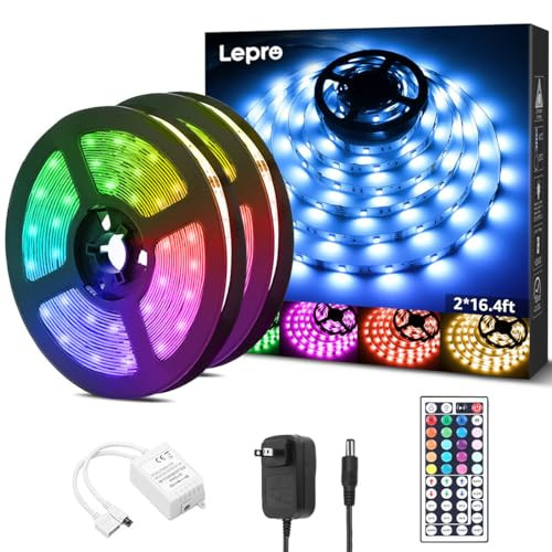 RGB LED Light Strips 32.8ft, Christmas Decorations, 5050 LED Color Changing - Picture 2 of 7