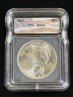 1923 Silver Peace Dollar ICG MS62 Item #132