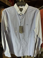 NWT! Armani Exchange Mens Shirt  Button Down Slim Fit Cotton Size M