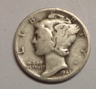 1941  D   Mercury Dime  90% Silver