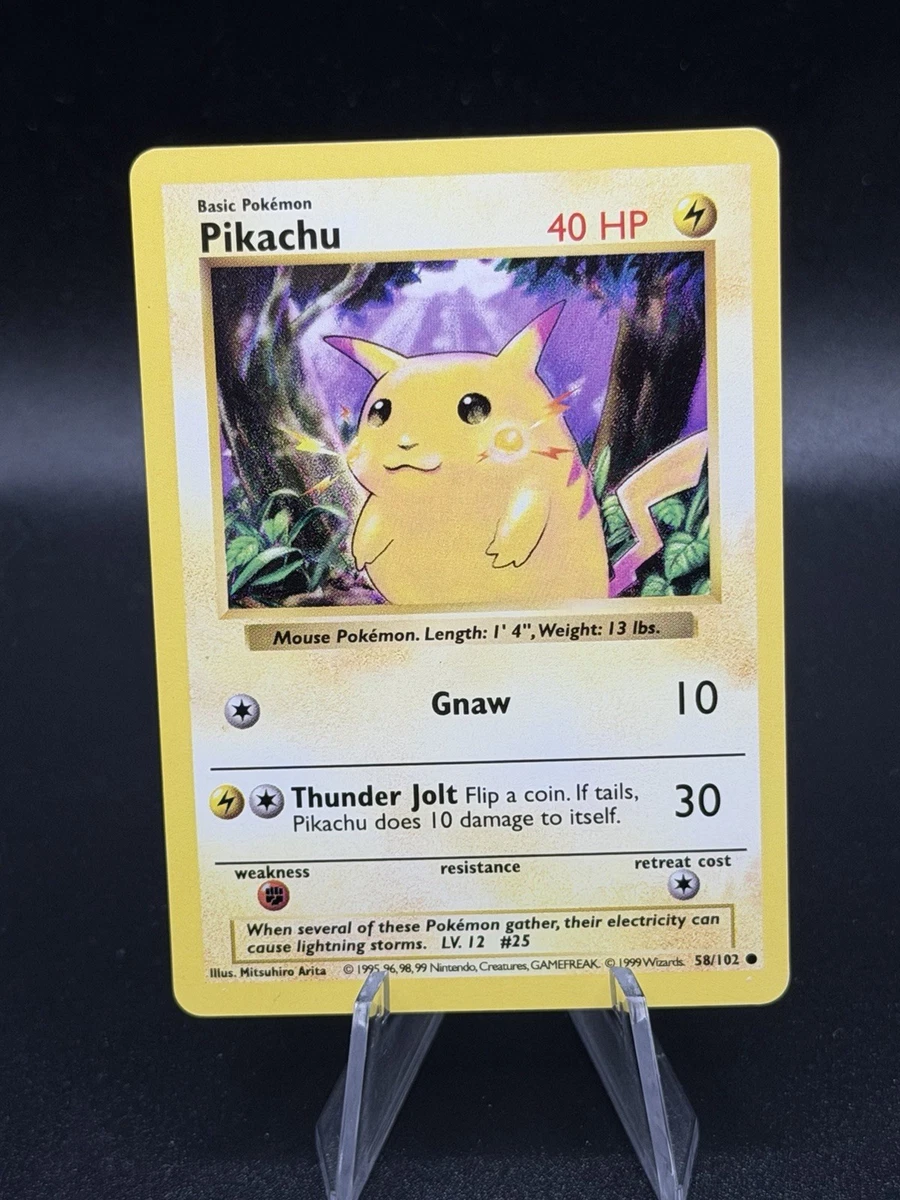 Pikachu Pokémon TCG Individual Trading Card Games Base Set in
