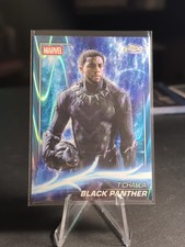 Topps Chrome Marvel #79 King T'Challa Black Panther Bluesky RayWave Refractor