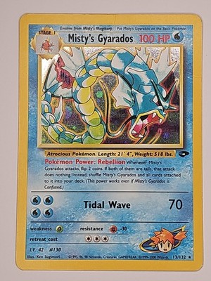 Mistys Gyarados Holo Rare Gym Challenge Wizards Of The Coast 13/132 Unlimited MP