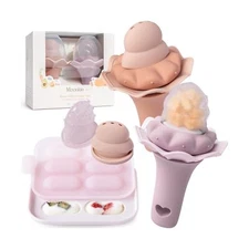 Moonkie Baby Fruit Feeder with Freezer Tray | BPA Free Silicone Infant Food F...