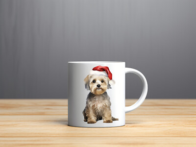 DANDIE DINMONT TERRIER HUND WEIHNACHTSDESIGN 11 Unzen Kaffeebecher