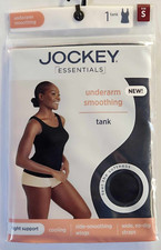 Jockey Essentials Women's Small Underarm Smoothing Tank Top Black