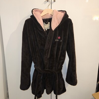 short fluffy dressing gown with hood PixieGirl Petite Pink Short Hooded Robe US 6