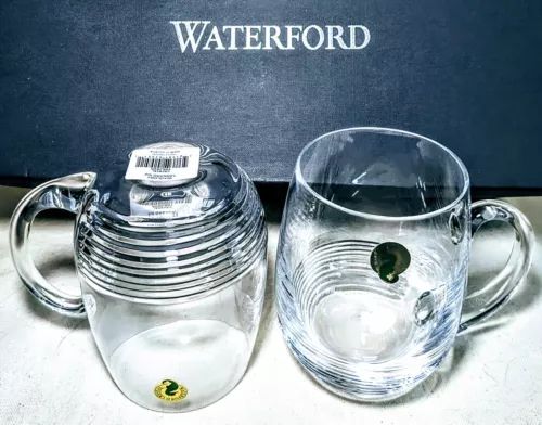 NEW Waterford CIRCON Mixology BEER TANKARDS * SET/2 * NIB * NOS *LUX BOX
