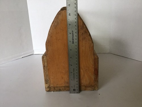 VINTAGE PRIMITIVE HANDMADE PINE TOOL TOTE - Picture 7 of 7