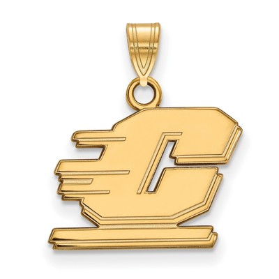 10k Yellow Gold Central Michigan University Chippewas Action C Logo Pendant