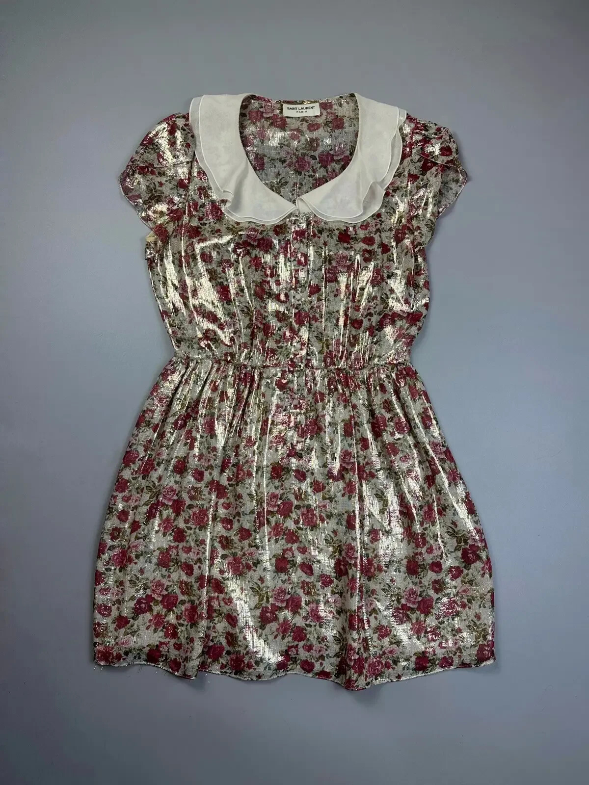 SAINT LAURENT Abito Saint Lauren in seta floreale