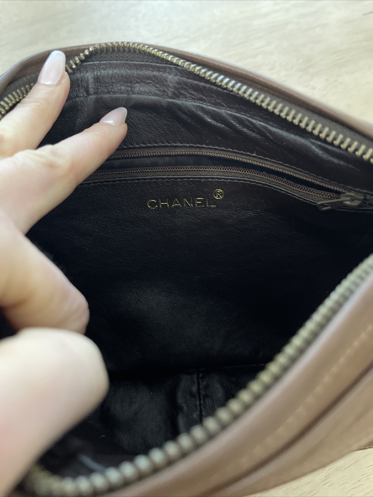 100 Authentic Vintage Chanel Brown Camera Bag Gem