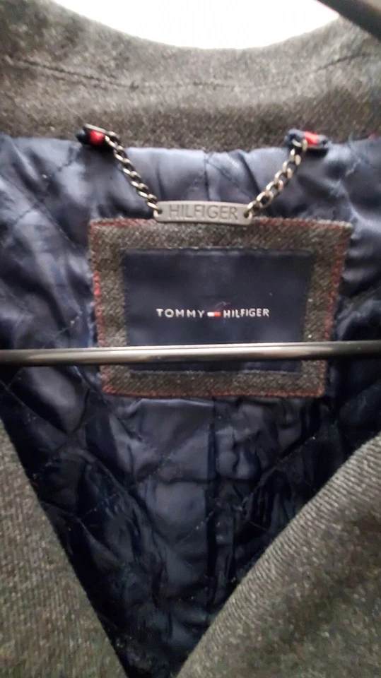 Tommy Hilfiger Black Wool Pea Coat Men's Size Large - Image 2 of 4