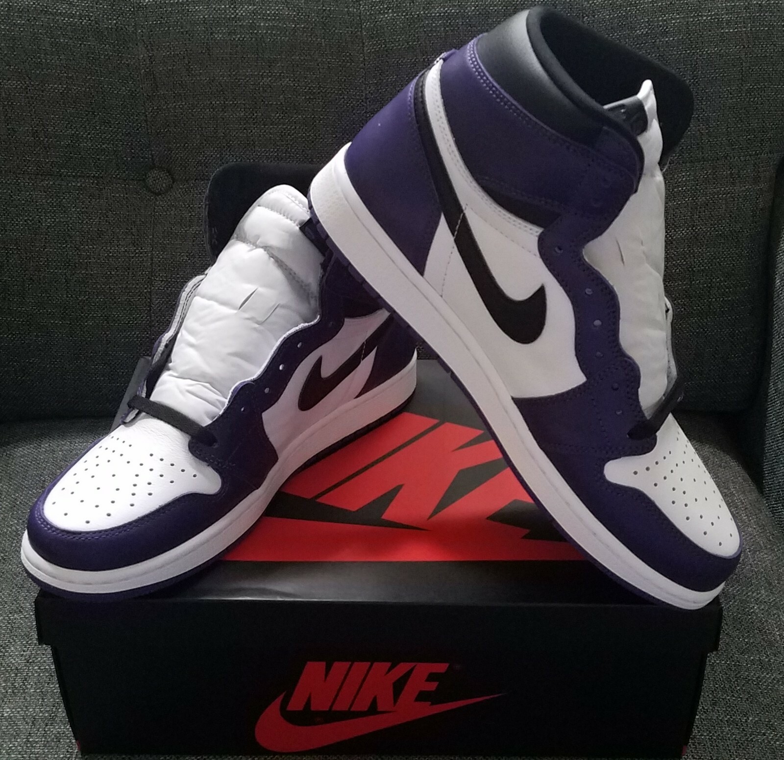 Nike Air Jordan 1 Retro High OG Court Purple White Year 2020 US10 Brand New