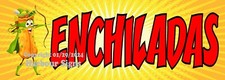 New Listing Enchiladas DECAL Food Truck Vinyl Concession Sticker Superhero Menu