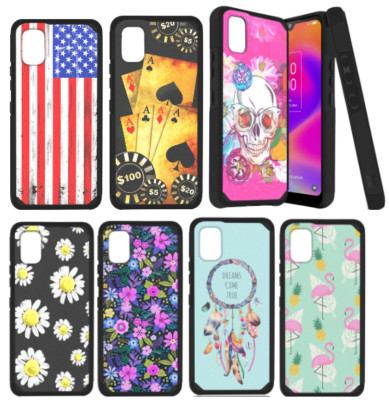 For TCL ION Z 5.5'' Tough Shockproof Case Stylish Fun Design Floral US Flag