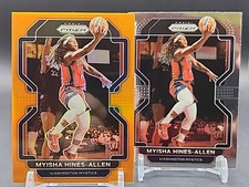 Myisha Hines-Allen - 2022 Prizm WNBA - Orange #/49 And Base #12 - Mystics