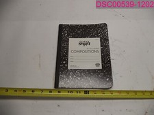 QTY 7; School Smart Composition Notebook 100 Sheets Black 9 3/4" X 7 1/2" 026029