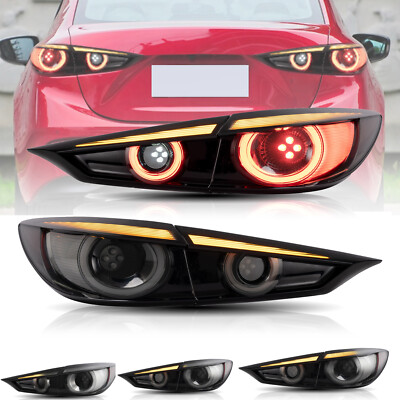 1 Paar VLAND LED Rückleuchten für Mazda 3 2014-2018 mit sequentiellen Blinkern