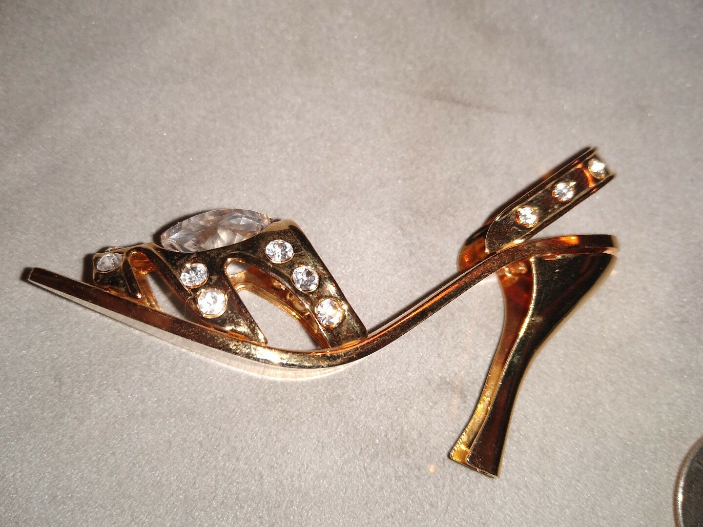 Crystal Delight Austrian Crystal Shoe Charm 24k Gold plated BNWT Made