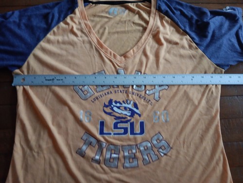 Russell 2XL LSU TIGERS women's V Neck Tshirt - Picture 4 of 6