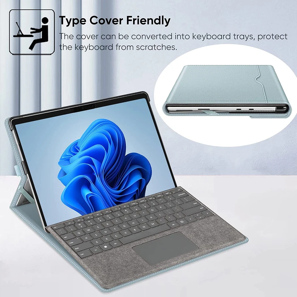 For Microsoft Surface Pro 8 2021 Multiple Angle Case Portfolio Business Cover - Image 4 of 4