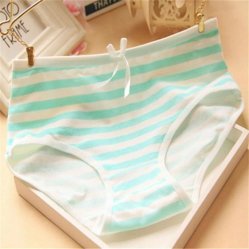 Anime Hatsune Miku Shima Pantsu Panties Sexy Cute Striped Bow Briefs Cosplay - Image 4 of 4