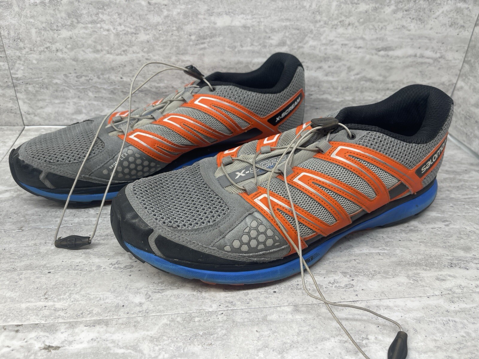 Scarpe Salomon Uomo Taglia 12 X Scream Blu Arancione Trail Running