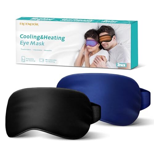 ボディ・フェイスケア minimum enough Hot Eye Mask NEEAA-2 Cooling & Heating Gel Eye Mask - 2 Pack, Weighted Eye Mask
