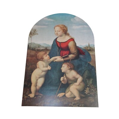 Raphael Print Madonna La Belle Jardiniere Vintage 88857