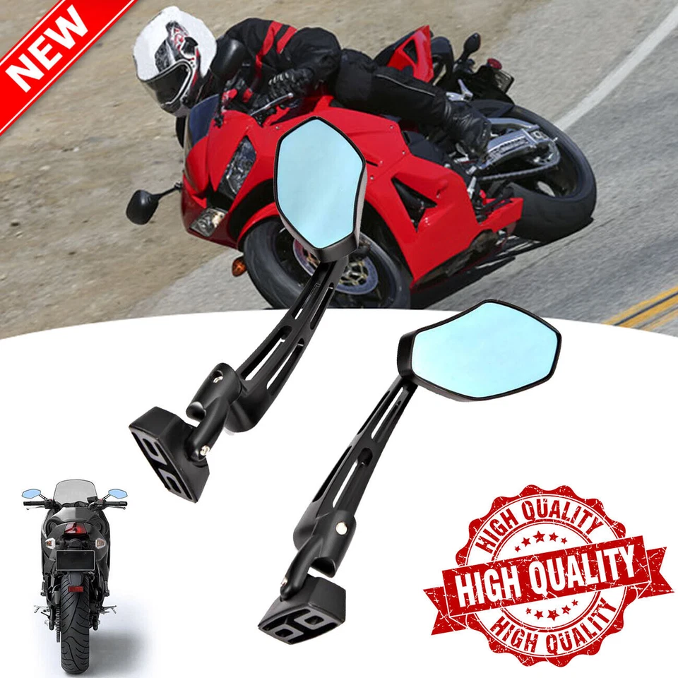 Black Blue Rearview Mirrors For Suzuki GSXR 600 750 1000 Hayabusa GSX1300R SV TL Foto 4 de 4