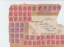 RARE multiple use Special Delivery $1.70 military 1944 Canada cover OHMS