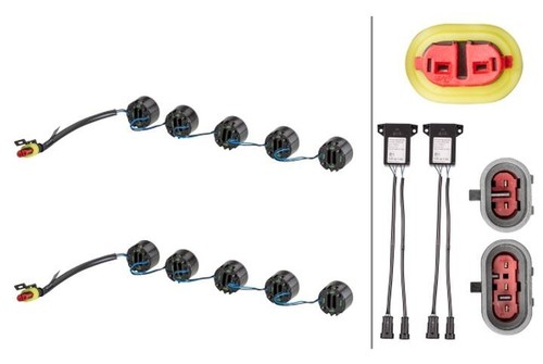 HELLA 2PT 010 458-711 LED-Dagrijverlichtingsset - LEDayFlex - 12/24V - Rond - Inbouw - Lenskleur: Transparent - Kabel: 120mm - Voertuigfront - Set