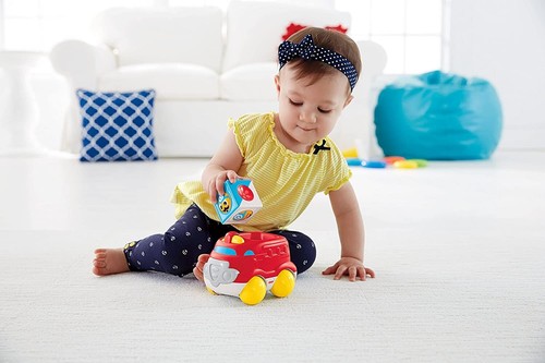 Fisher Price Roller Blocks Fire Truck Vehicle - Picture 3 of 3