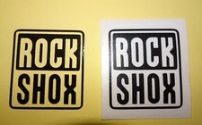 2 BLACK ONLY ROCK SHOX LOGO FORK DECALS / STICKERS / ROCKSHOX