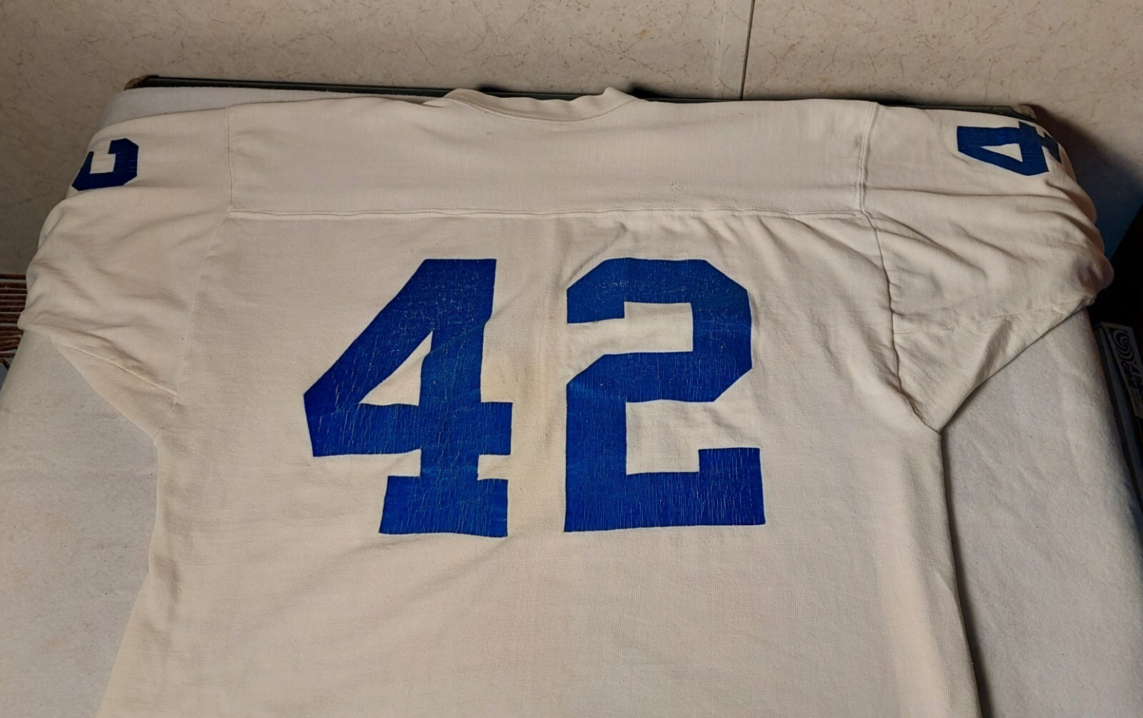 Vintage Athletic Supply Inc. Football Jersey White 60s 70s Heavy