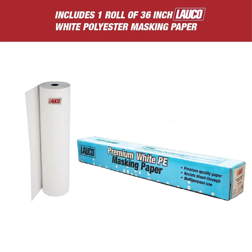 LAUCO 36"W x 750'L White Polyester Masking Paper - (PMP750W-36) - Image 4 of 4