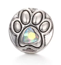 Snap Jewelry Rhinestone Paw Print Dog fits 18-20mm fits Ginger Style Accessories