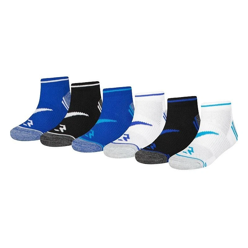 12 pares de meias masculinas Nike Low Cut tamanho pequeno 7-9 SAPATO TAMANHO 3Y-5Y NOVO COM ETIQUETAS azul - Imagem 2 de 3