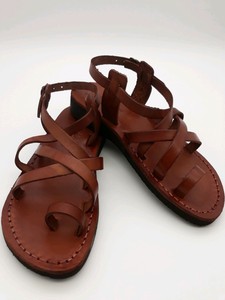 leather jesus sandals womens