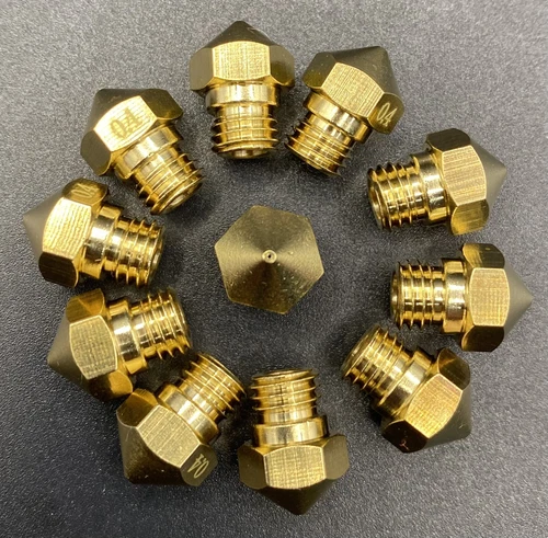 4x MK10 Messing Düse Nozzle M7 für 3D Drucker Zubehör Qidi Tech 0.4mm  x-max