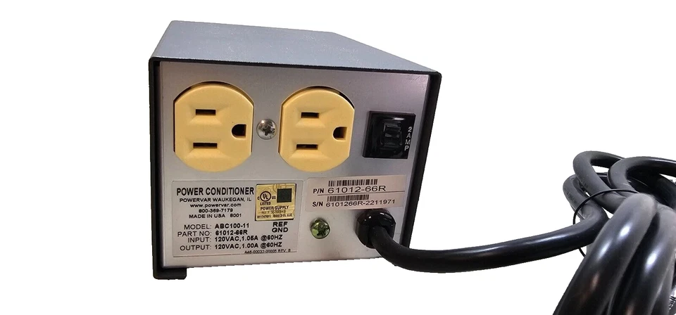 Powervar AMETEK Ground Guard 1.0A Power Conditioner Surge Protector (ABC100-11) - Image 2 of 4