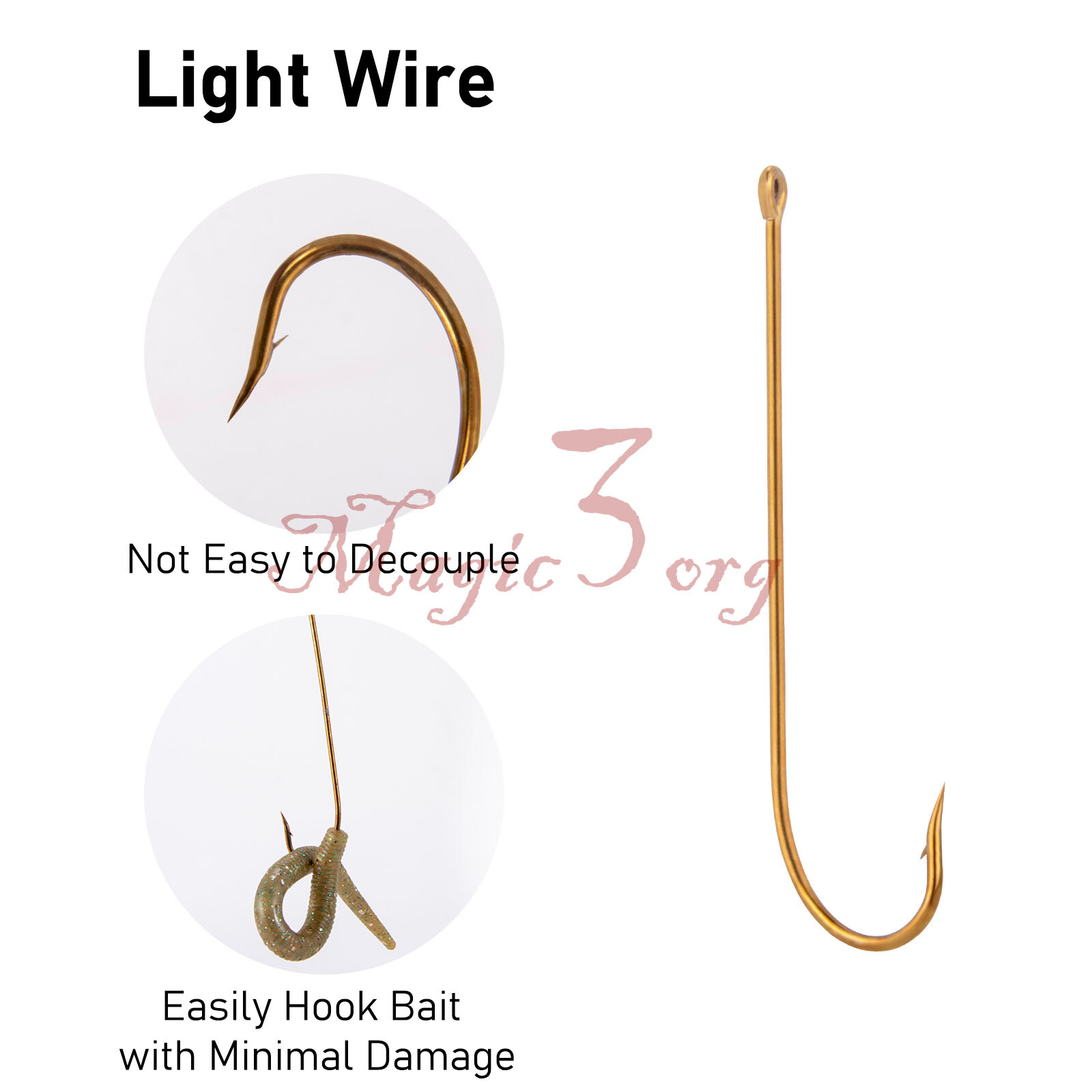 100pcs Aberdeen Light Wire Hooks Size 126/0 Extra Long Shank Fishing