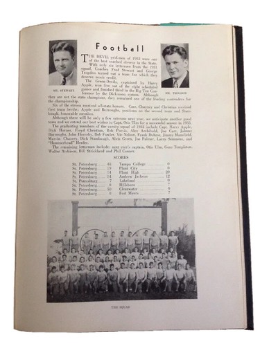 1933 ST. PETERSBURG HIGH SCHOOL YEARBOOK, THE NO-SO-WE-EA, ST. PETERSBURG, FL - Picture 4 of 6
